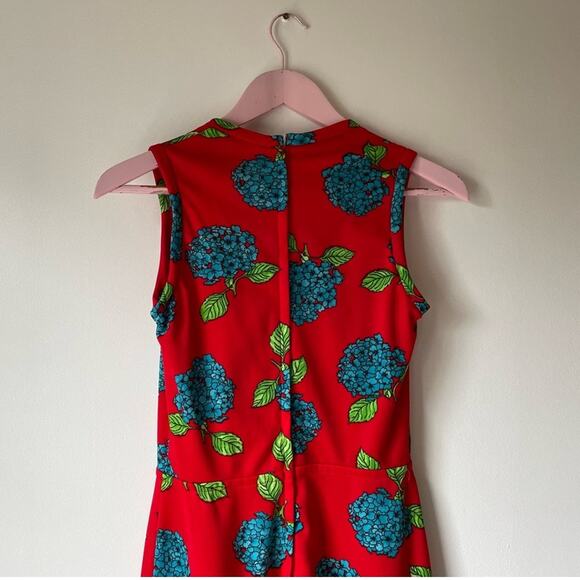 Vintage Red And Blue Floral Dress Set - Picture 6 of 10